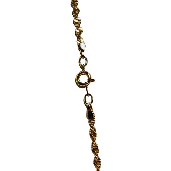 Vintage Gold Tone Rope Chain Necklace (5413) - Picture 5 of 6